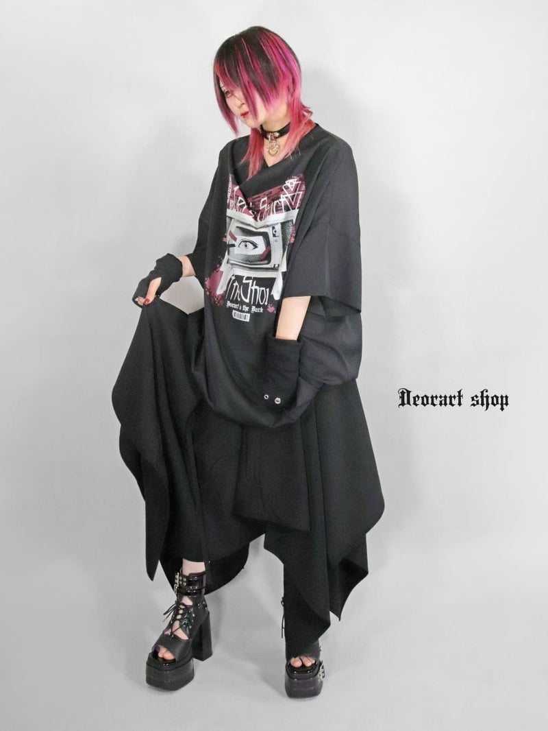 Deorart,ディオラート,通販,レトロ,テレビ,TV,目玉,ホラー,ファッション,Tシャツ,オーバーサイズ,BIGサイズ,ゴス,ゴシック,メンズ,レディス,V系,emo,punk,cyber,japan,fashion,rock,harajyuku,大きいサイズ,モード,服