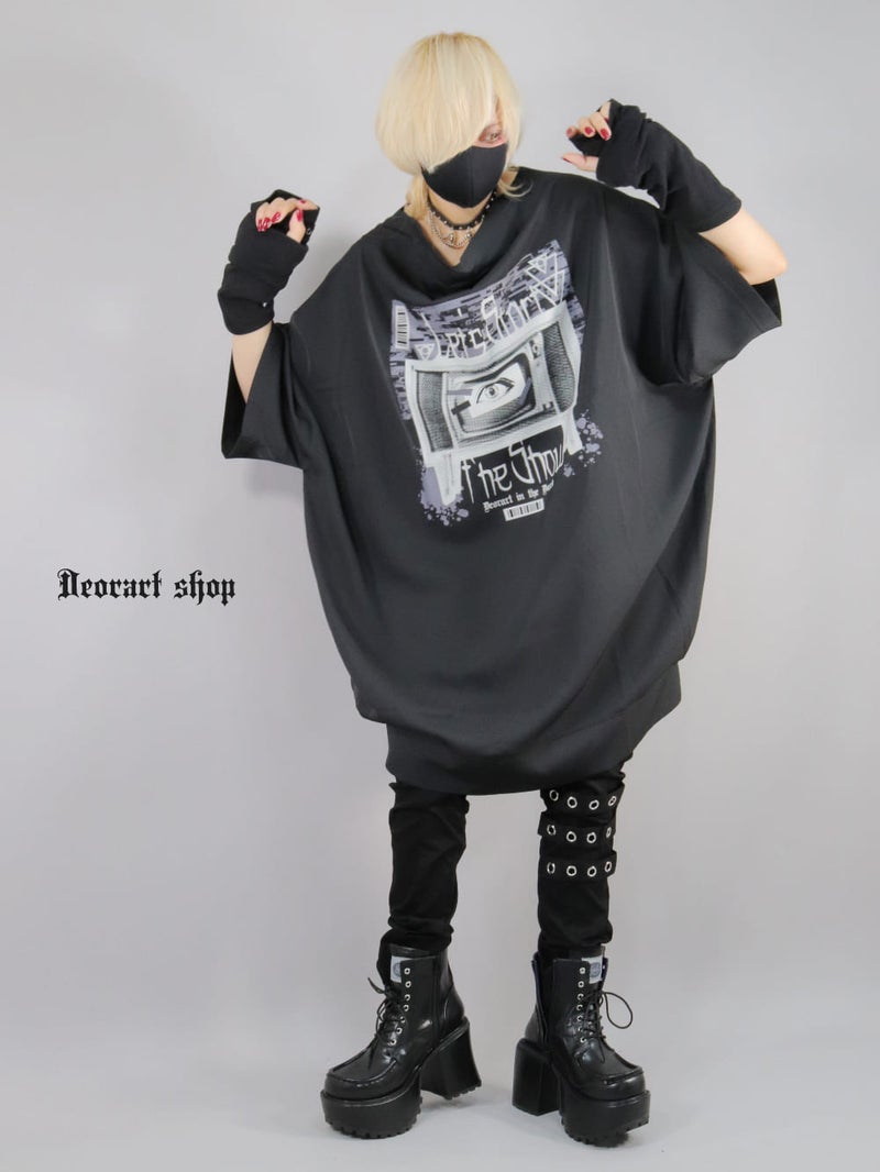 Deorart,ディオラート,通販,レトロ,テレビ,TV,目玉,ホラー,ファッション,Tシャツ,オーバーサイズ,BIGサイズ,ゴス,ゴシック,メンズ,レディス,V系,emo,punk,cyber,japan,fashion,rock,harajyuku,大きいサイズ,モード,服