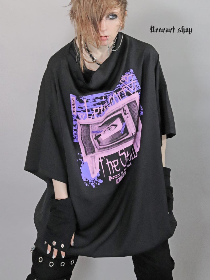 Deorart,ディオラート,通販,レトロ,テレビ,TV,目玉,ホラー,ファッション,Tシャツ,オーバーサイズ,BIGサイズ,ゴス,ゴシック,メンズ,レディス,V系,emo,punk,cyber,japan,fashion,rock,harajyuku,大きいサイズ,モード,服