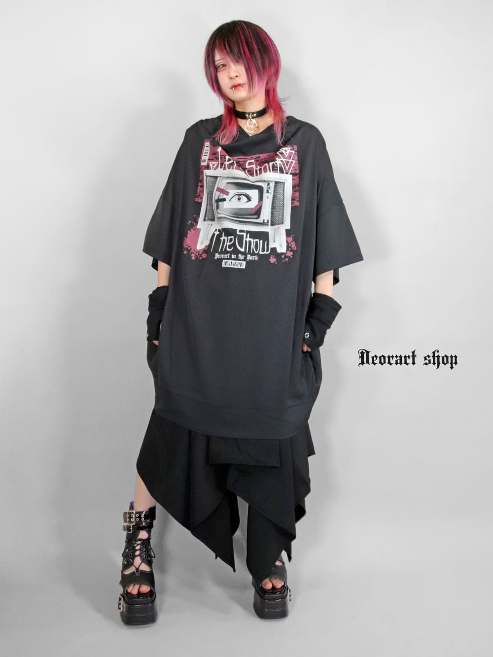 Deorart,ディオラート,通販,レトロ,テレビ,TV,目玉,ホラー,ファッション,Tシャツ,オーバーサイズ,BIGサイズ,ゴス,ゴシック,メンズ,レディス,V系,emo,punk,cyber,japan,fashion,rock,harajyuku,大きいサイズ,モード,服