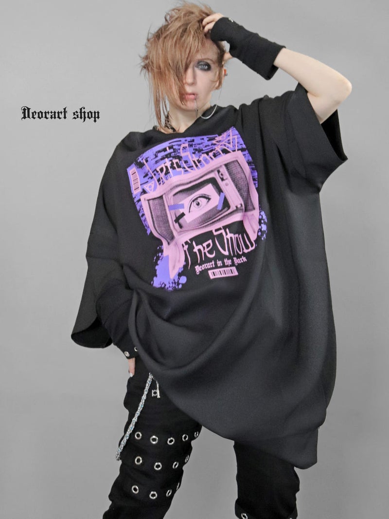Deorart,ディオラート,通販,レトロ,テレビ,TV,目玉,ホラー,ファッション,Tシャツ,オーバーサイズ,BIGサイズ,ゴス,ゴシック,メンズ,レディス,V系,emo,punk,cyber,japan,fashion,rock,harajyuku,大きいサイズ,モード,服