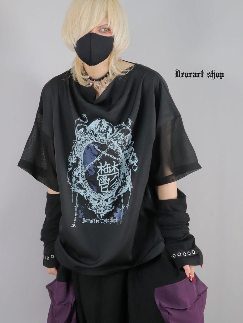 Deorart,ディオラート,通販,地雷系,原宿系,鬱,漢字T,メッセージT,ホラー,ファッション,Tシャツ,オーバーサイズ,BIGサイズ,ゴス,ゴシック,メンズ,レディス,V系,goth,emo,punk,cyber,kanji,japan,fashion,rock,harajyuku,大きいサイズ,モード,服