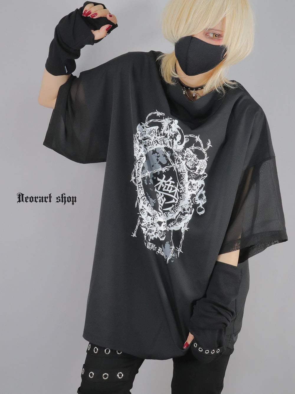 Deorart,ディオラート,通販,地雷系,原宿系,鬱,漢字T,メッセージT,ホラー,ファッション,Tシャツ,オーバーサイズ,BIGサイズ,ゴス,ゴシック,メンズ,レディス,V系,goth,emo,punk,cyber,kanji,japan,fashion,rock,harajyuku,大きいサイズ,モード,服