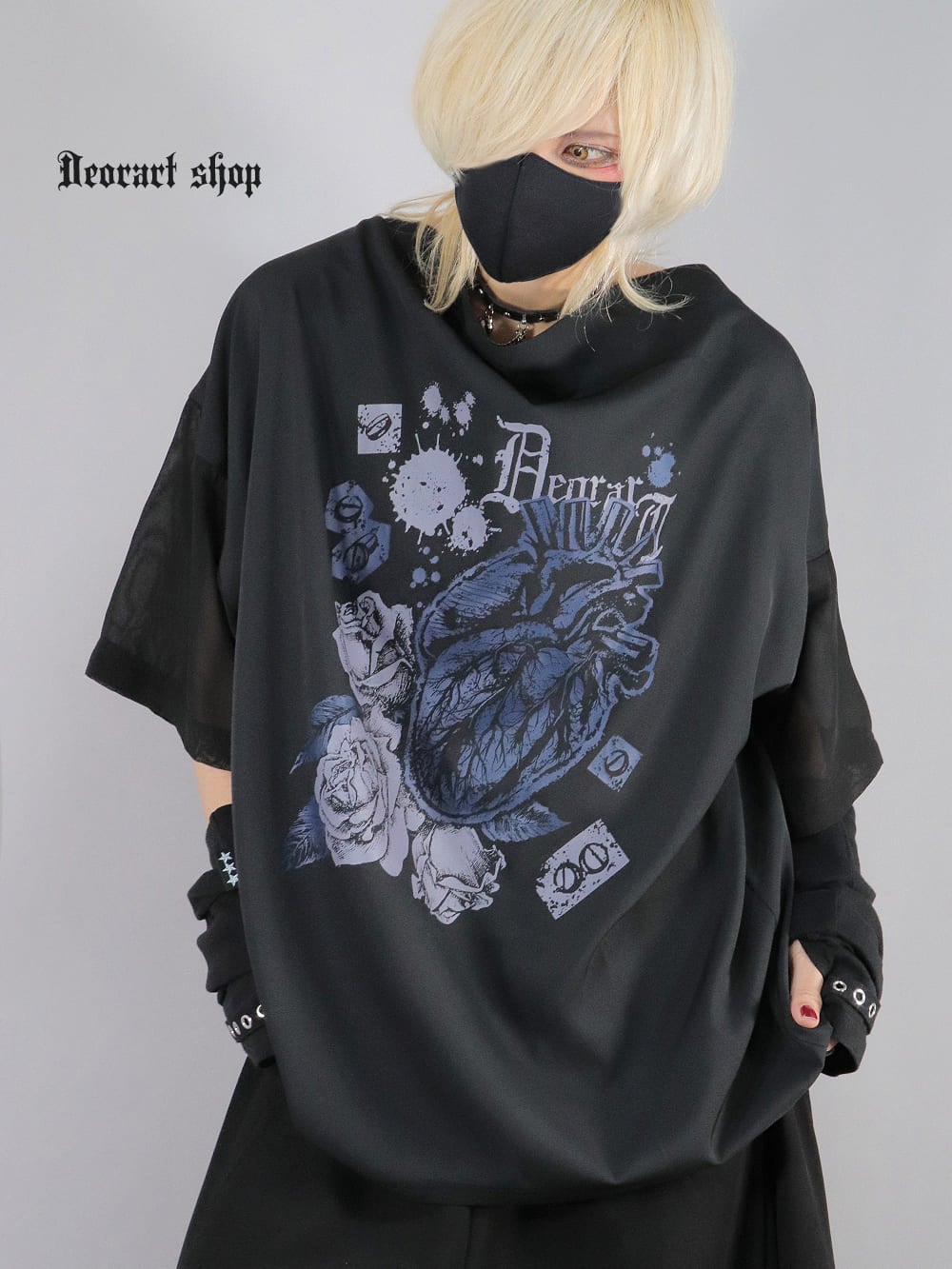 Deorart,ディオラート,通販,地雷系,原宿系,薔薇,バラ,心臓,ホラー,ファッション,Tシャツ,オーバーサイズ,BIGサイズ,ゴス,ゴシック,メンズ,レディス,Vgoth,emo,punk,cyber,japan,fashion,rock,harajyuku,大きいサイズ,モード,服
