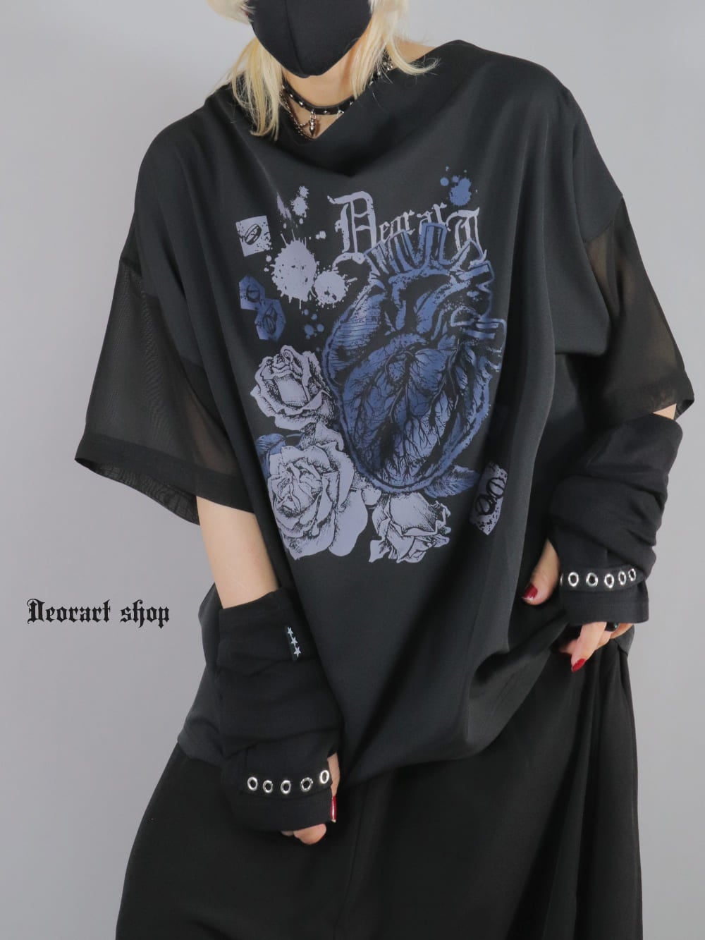 Deorart,ディオラート,通販,地雷系,原宿系,薔薇,バラ,心臓,ホラー,ファッション,Tシャツ,オーバーサイズ,BIGサイズ,ゴス,ゴシック,メンズ,レディス,Vgoth,emo,punk,cyber,japan,fashion,rock,harajyuku,大きいサイズ,モード,服