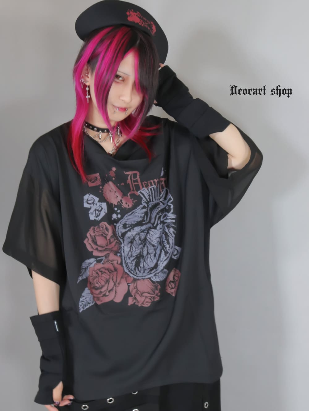 Deorart,ディオラート,通販,地雷系,原宿系,薔薇,バラ,心臓,ホラー,ファッション,Tシャツ,オーバーサイズ,BIGサイズ,ゴス,ゴシック,メンズ,レディス,Vgoth,emo,punk,cyber,japan,fashion,rock,harajyuku,大きいサイズ,モード,服