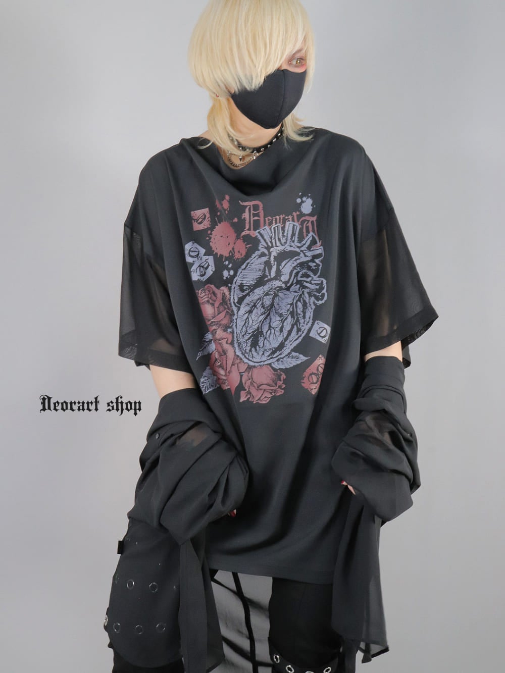 Deorart,ディオラート,通販,地雷系,原宿系,薔薇,バラ,心臓,ホラー,ファッション,Tシャツ,オーバーサイズ,BIGサイズ,ゴス,ゴシック,メンズ,レディス,Vgoth,emo,punk,cyber,japan,fashion,rock,harajyuku,大きいサイズ,モード,服