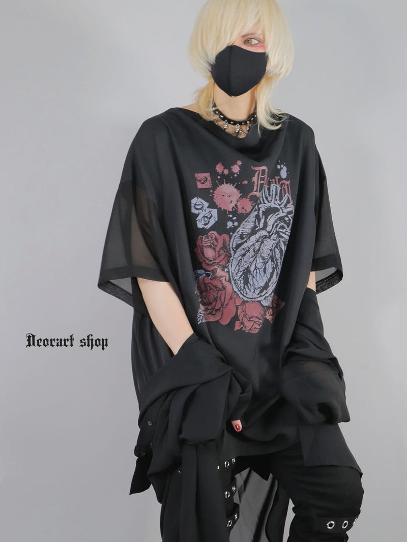 Deorart,ディオラート,通販,地雷系,原宿系,薔薇,バラ,心臓,ホラー,ファッション,Tシャツ,オーバーサイズ,BIGサイズ,ゴス,ゴシック,メンズ,レディス,Vgoth,emo,punk,cyber,japan,fashion,rock,harajyuku,大きいサイズ,モード,服