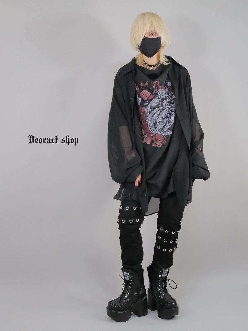 Deorart,ディオラート,通販,地雷系,原宿系,薔薇,バラ,心臓,ホラー,ファッション,Tシャツ,オーバーサイズ,BIGサイズ,ゴス,ゴシック,メンズ,レディス,Vgoth,emo,punk,cyber,japan,fashion,rock,harajyuku,大きいサイズ,モード,服