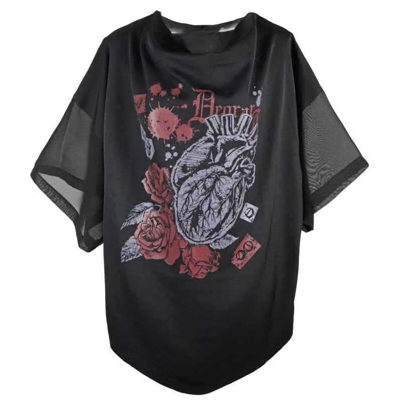 Deorart,ディオラート,通販,地雷系,原宿系,薔薇,バラ,心臓,ホラー,ファッション,Tシャツ,オーバーサイズ,BIGサイズ,ゴス,ゴシック,メンズ,レディス,Vgoth,emo,punk,cyber,japan,fashion,rock,harajyuku,大きいサイズ,モード,服
