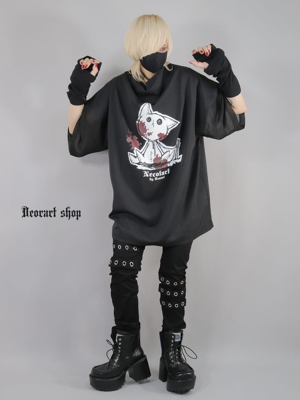 Deorart,ディオラート,通販,地雷系,原宿系,猫,ネコ,ぬいぐるみ,ホラー,ファッション,Tシャツ,オーバーサイズ,BIGサイズ,ゴス,ゴシック,メンズ,レディス,V系,goth,emo,punk,cyber,japan,fashion,rock,harajyuku,大きいサイズ,モード,服