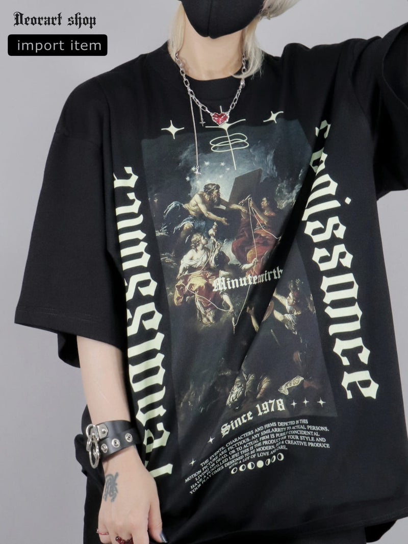Deorart,ディオラート,通販,レトロ,Y2K,ファッション,Tシャツ,オーバーサイズ,BIGサイズ,古着,ヴィンテージ,日本未発売,ゴス,ゴシック,絵画,バンドT,天使,悪魔,メンズ,レディス,V系,emo,punk,cyber,japan,fashion,rock,harajyuku,大きいサイズ,モード,服