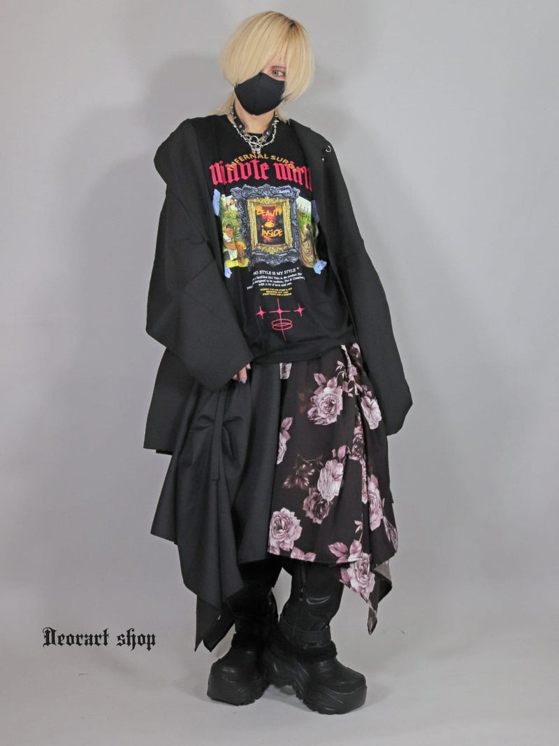 Deorart,ディオラート,モード,ゴシック,サブカル,花柄,スカーフ柄,スカート,ユニセックス,ファッション,V系,ヴィジュアル系,ホスト,バンド,大人,ライブ,衣装,メンズ,レディス,通販,Vkei,anime,goth,emo,fashion,japan,Jrock