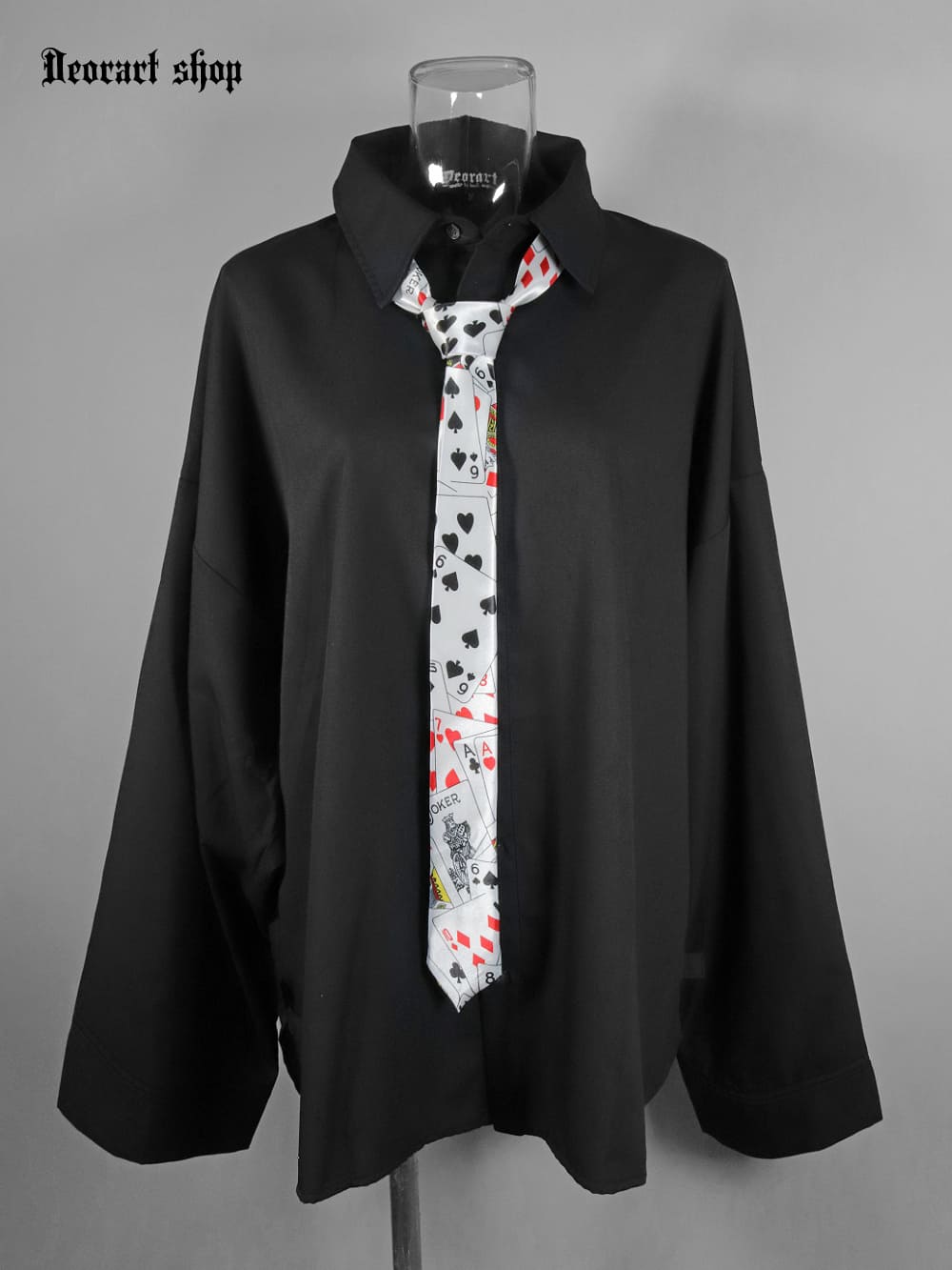 Deorart,ディオラート,ネクタイ,ファッション,私服,トランプ,ハート,スペード,アリス,マジック,レトロ雑貨,Y2K,ファンシー,平成,V系,ヴィジュアル系,ゴシック,モード,レディース,メンズ,シャツ,チョーカー
