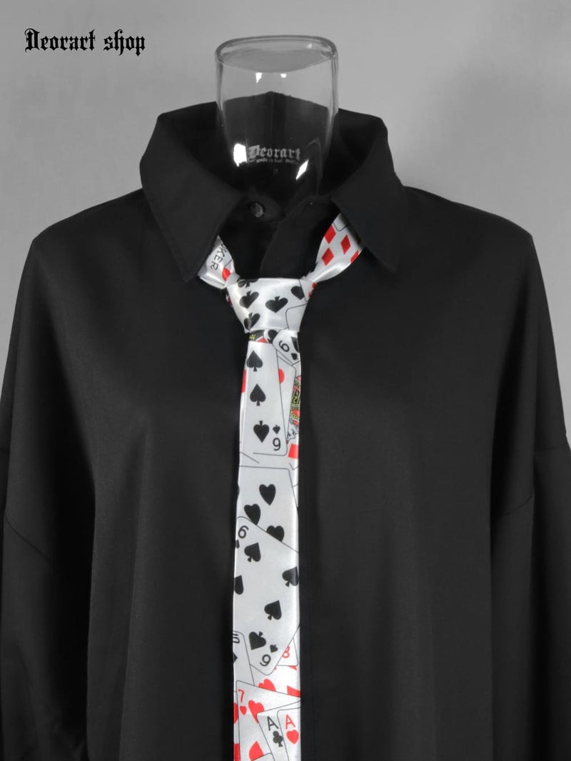 Deorart,ディオラート,ネクタイ,ファッション,私服,トランプ,ハート,スペード,アリス,マジック,レトロ雑貨,Y2K,ファンシー,平成,V系,ヴィジュアル系,ゴシック,モード,レディース,メンズ,シャツ,チョーカー