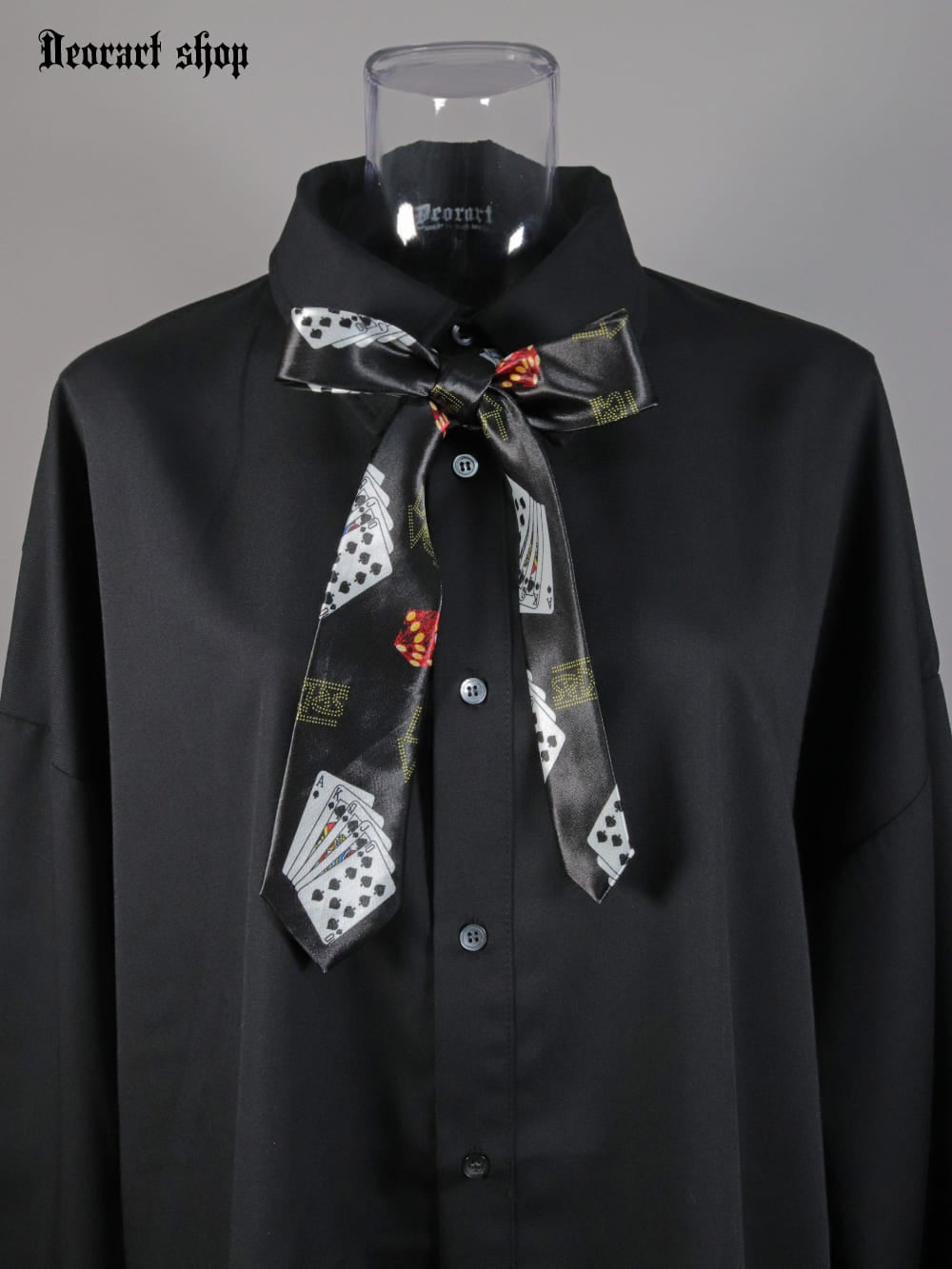 Deorart,ディオラート,ネクタイ,ファッション,私服,トランプ,ダイス,サイコロ,カジノ,マジック,手品,レトロ雑貨,Y2K,ファンシー,平成,V系,ヴィジュアル系,ゴシック,モード,レディース,メンズ,シャツ,チョーカー