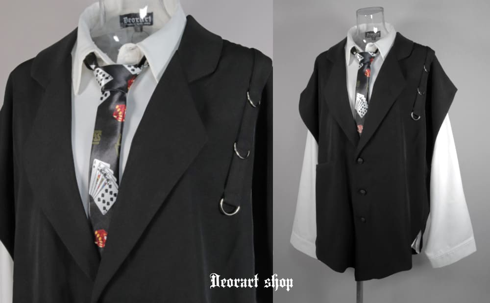 Deorart,ディオラート,ネクタイ,ファッション,私服,トランプ,ダイス,サイコロ,カジノ,マジック,手品,レトロ雑貨,Y2K,ファンシー,平成,V系,ヴィジュアル系,ゴシック,モード,レディース,メンズ,シャツ,チョーカー